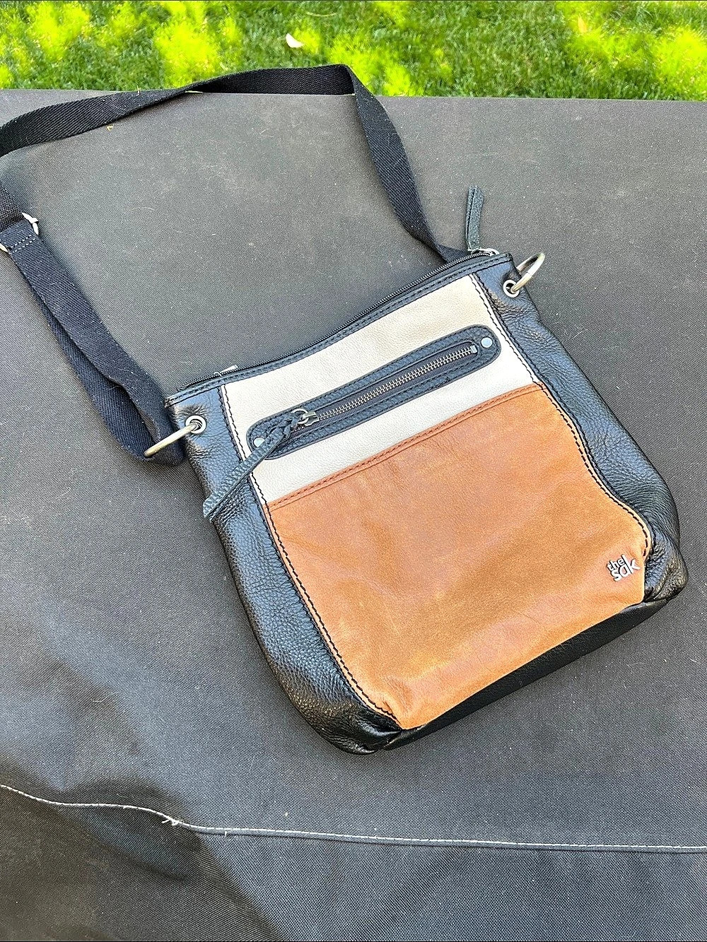 The Sak Lucia Crossbody Leather Bag Black & Brown